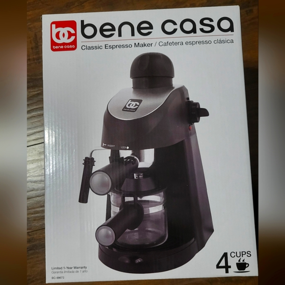 Classic Espresso maker Bene Casa new never opened
